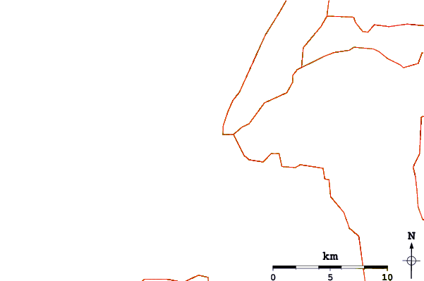 Roads and rivers around Fort. Ebey