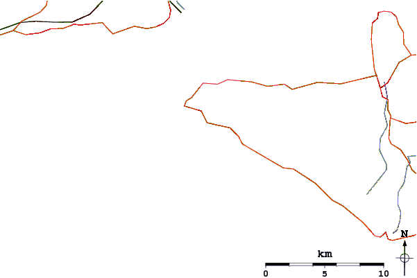 Roads and rivers around Freshwater Bay