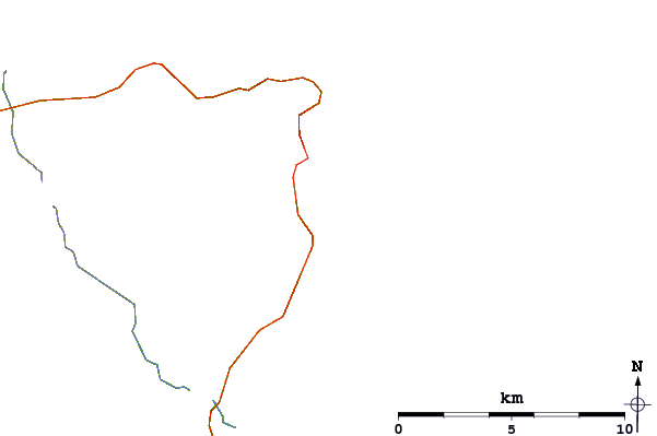 Roads and rivers around Freswick Bay