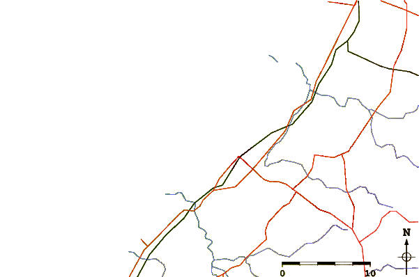 Roads and rivers around Gaza Harbourmouth