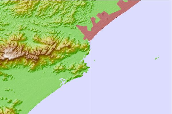 Surf spots located close to Guarau