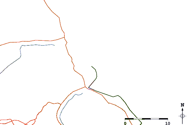 Roads and rivers around Gyongpo Beach