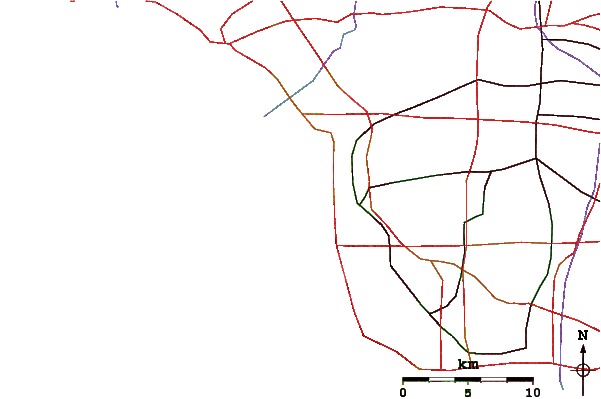 Roads and rivers around Hammerland