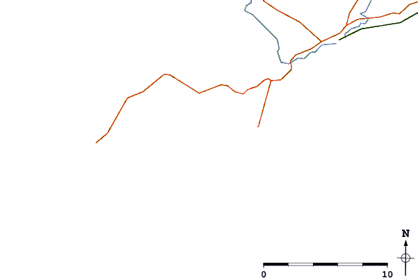 Roads and rivers around Hells Mouth (Porth Neigwl)