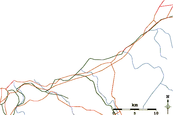 Roads and rivers around Hendaye Plage