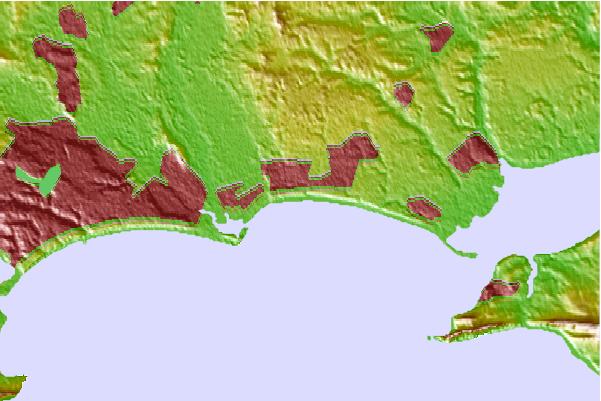 Surf spots located close to Highcliffe