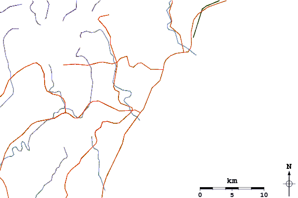 Roads and rivers around Ikumi Beach