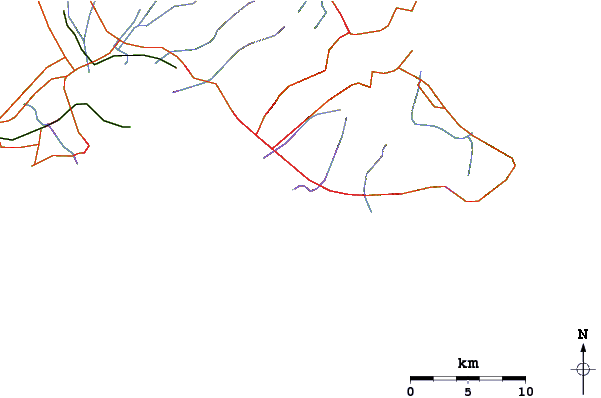 Roads and rivers around In Betweens