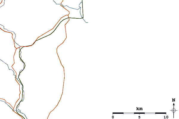 Roads and rivers around Jacks Hole
