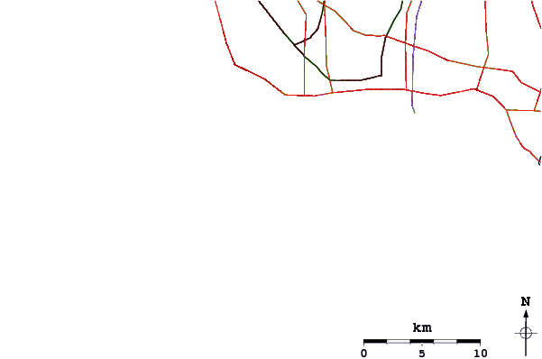 Roads and rivers around Japs Cove