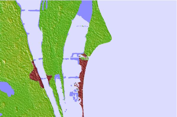 Surf spots located close to Jetty Park