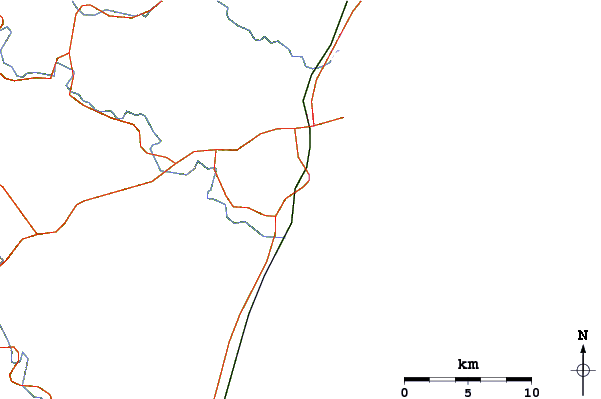 Roads and rivers around Kanegahama