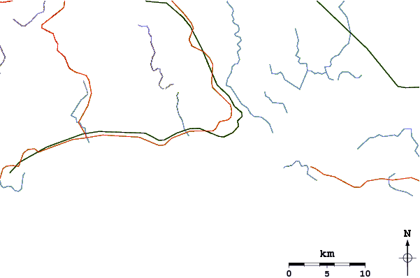 Roads and rivers around Karang Nini