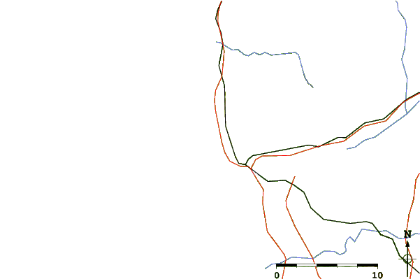 Roads and rivers around Kings Rock