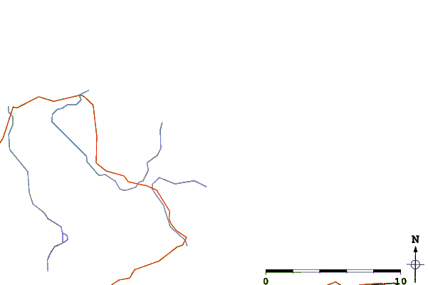 Roads and rivers around Kinnagoe Bay