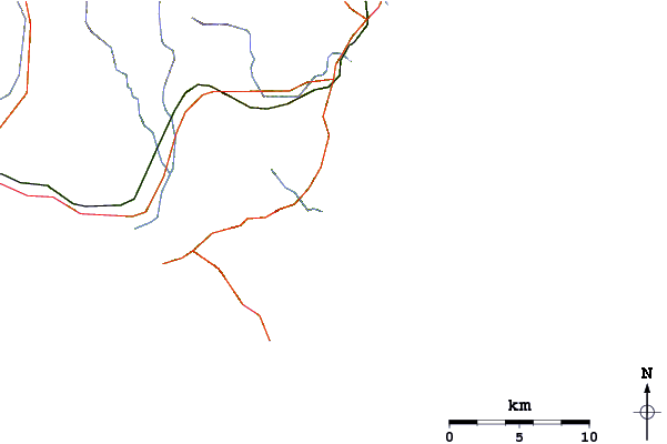 Roads and rivers around Kojima