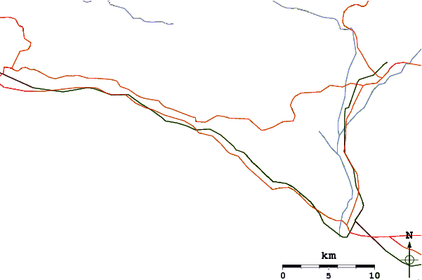 Roads and rivers around La Conchita Beach
