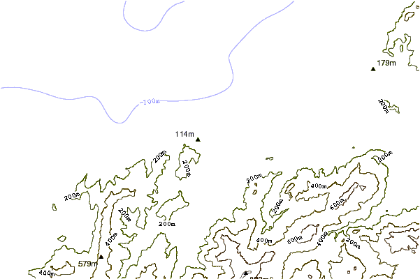 Shoreline around La Droite du Fort