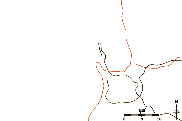 Roads and rivers around La Piscina
