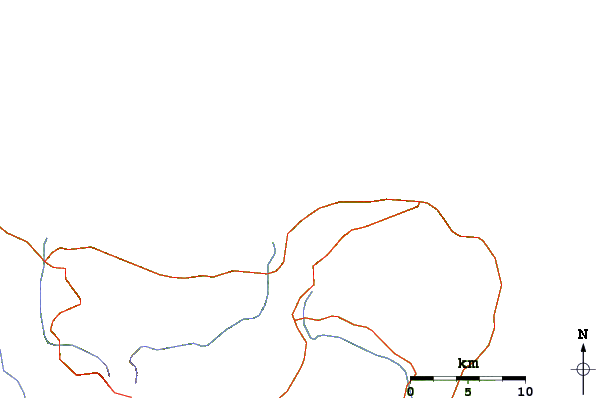 Roads and rivers around La Preciosa