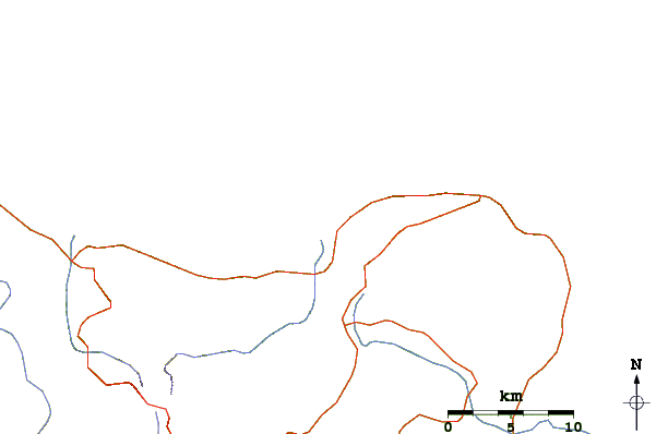 Roads and rivers around La Punta