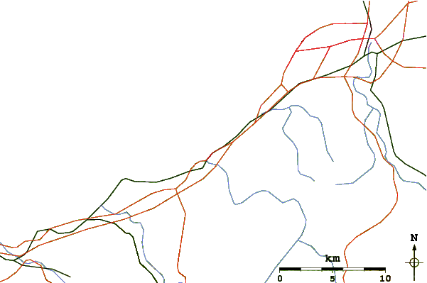 Roads and rivers around Lafitenia