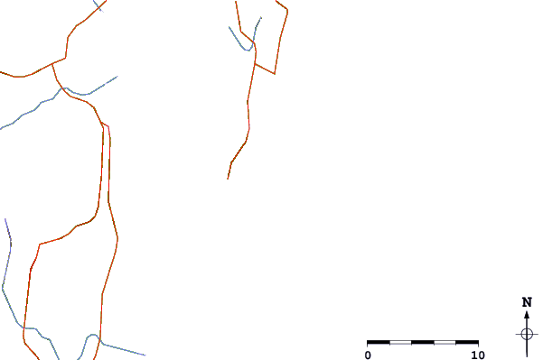 Roads and rivers around Lagoinha do Leste