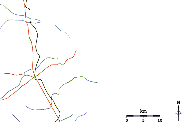Roads and rivers around Lajao (Baia dos Golfinhos)