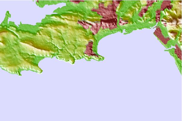 Surf spots located close to Langland Point