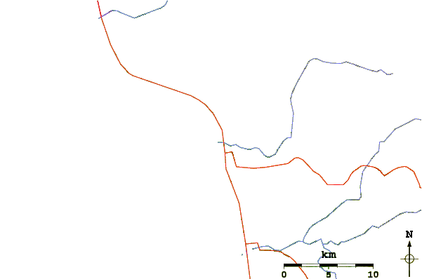 Roads and rivers around Las Gaviotas
