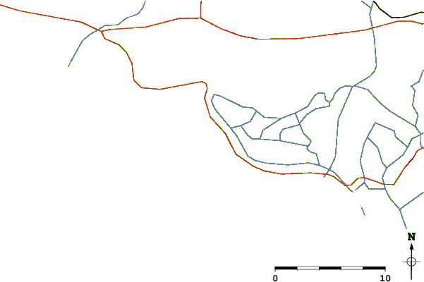 Roads and rivers around Les Conches