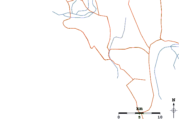 Roads and rivers around Little Bay