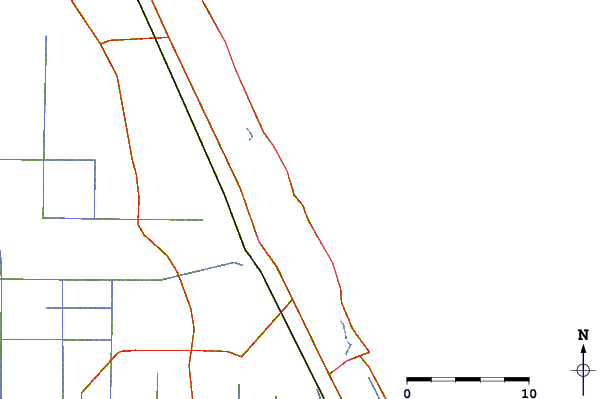 Roads and rivers around Long Point
