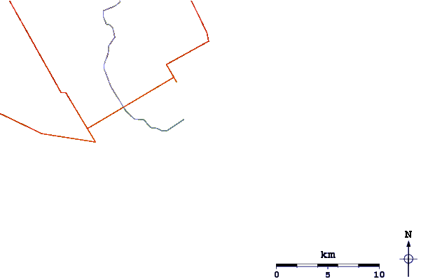 Roads and rivers around Long Point