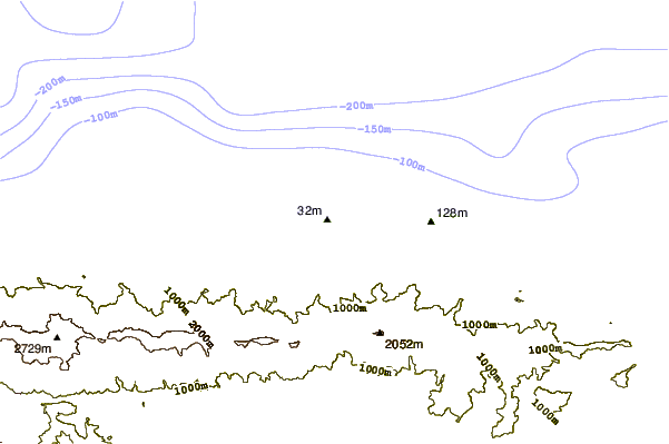 Shoreline around Los Caracas