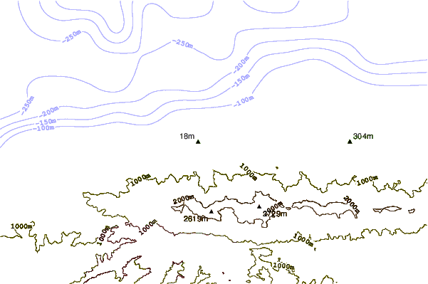 Shoreline around Los Cocos