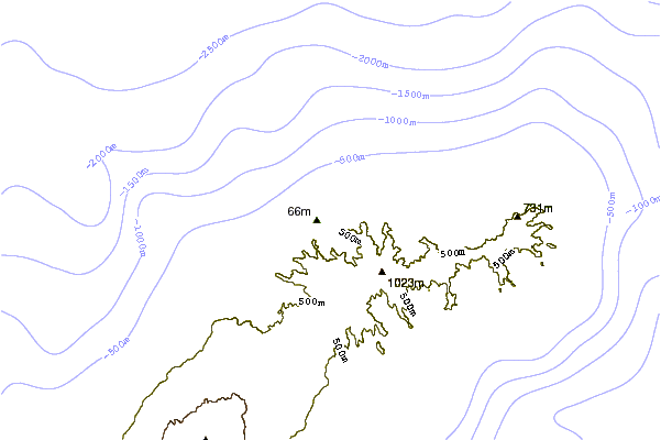 Shoreline around Los dos Hermanos