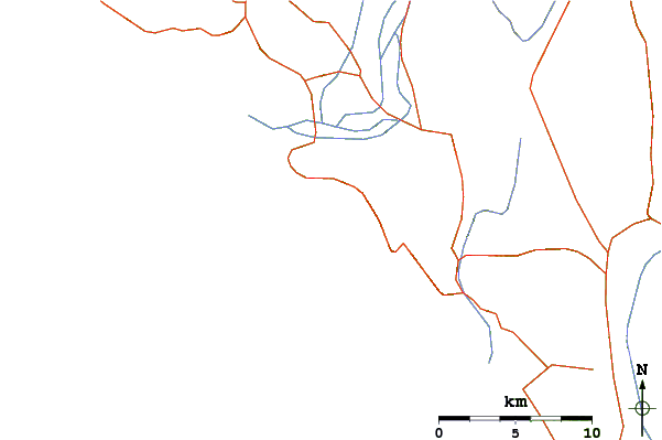 Roads and rivers around Loutsa