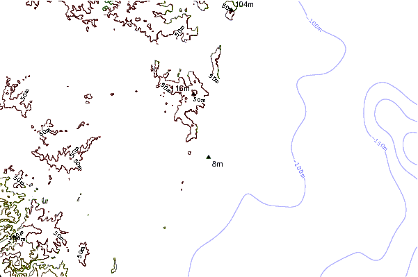Shoreline around Lurline Bay