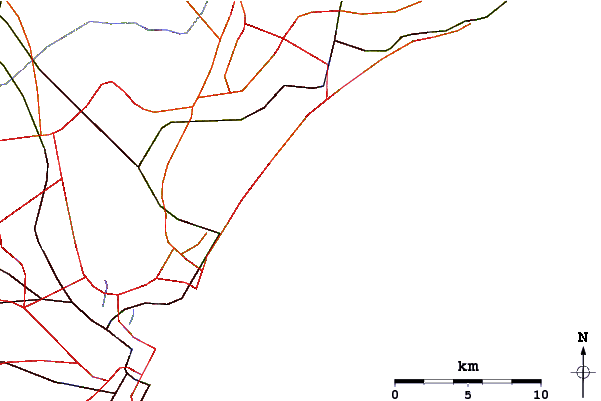 Roads and rivers around Lynne Beach