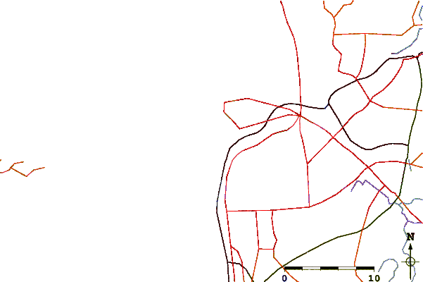 Roads and rivers around Main Beach