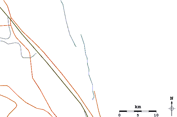 Roads and rivers around Middle Access
