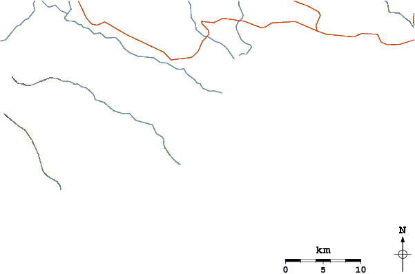 Roads and rivers around Modrono