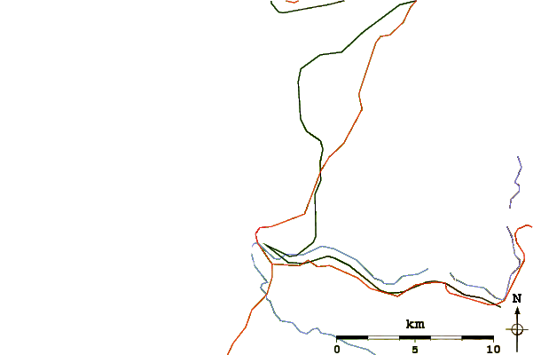 Roads and rivers around Morfa Bychan