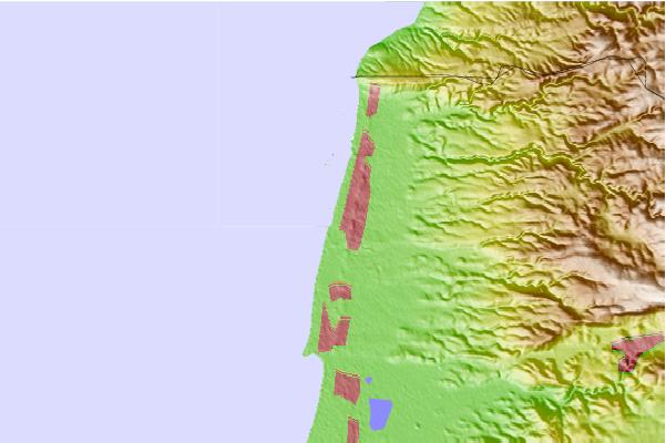 Surf spots located close to Nahum Sokolow (Nahariya)