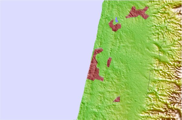 Surf spots located close to Neurim beach