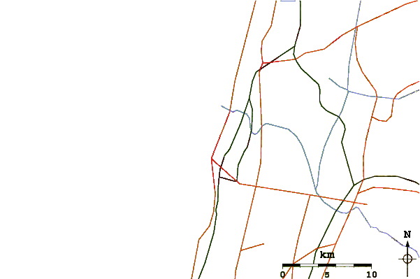 Roads and rivers around Neurim beach