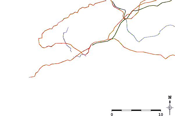 Roads and rivers around Newlyn Harbour Wall
