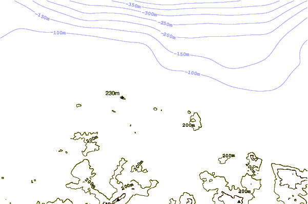 Shoreline around Noja