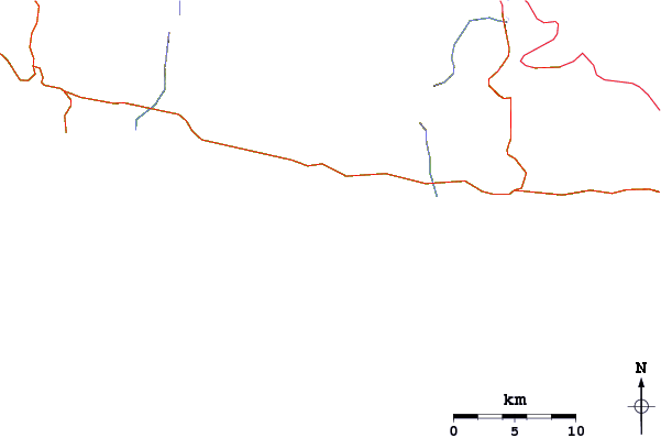 Roads and rivers around Nuusafee Island